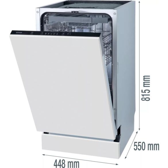 Gorenje GV520E10 Beépíthető keskeny mosogatógép