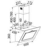 Bomann DU 771.1G fekete ferdesíkú elszívó