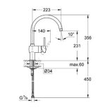 Grohe Minta mosogató csaptelep bársony fekete (32917KS0 )