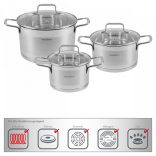 Profi Cook PC-KTS 1223 inox Edénykészlet 6db-os
