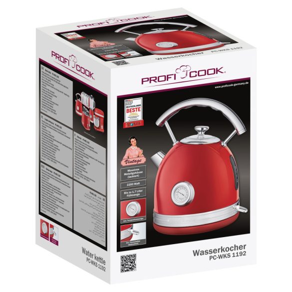 ProfiCook PC-WKS 1192 piros vízforraló
