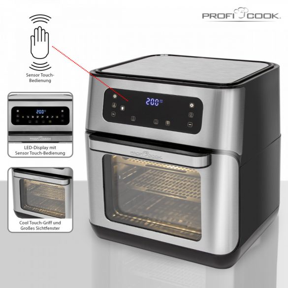 ProfiCook PC-FR 1200 H inox forrólevegős sütő