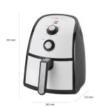 Clatronic FR 3667 H fekete-fehér 1500W forrólevegős sütő