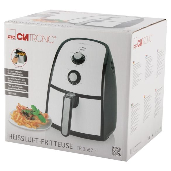 Clatronic FR 3667 H fekete-fehér 1500W forrólevegős sütő