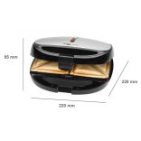 Clatronic ST/WA 3670 fekete-inox 3 in 1 szendvics sütő szett