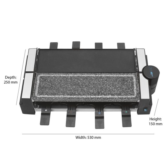 Clatronic RG 3678 fekete 8 Pfännchen raclette grill
