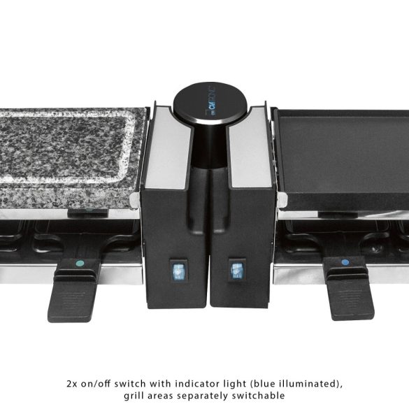 Clatronic RG 3678 fekete 8 Pfännchen raclette grill