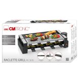 Clatronic RG 3678 fekete 8 Pfännchen raclette grill
