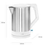 Clatronic WKS 3692 fehér-inox 1,5L vízforraló
