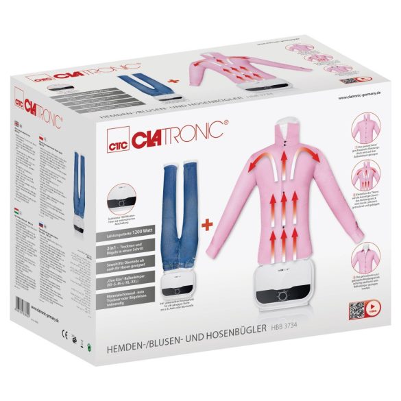 Clatronic HBB 3734 fehér ing/blúz nadrág vasaló