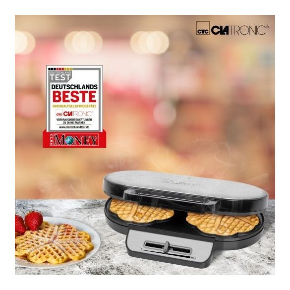 Clatronic WA 3745 fekete-inox gofrisütő