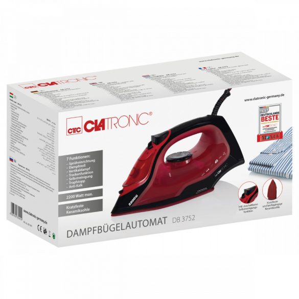 Clatronic DB 3752 feket-piros vasaló