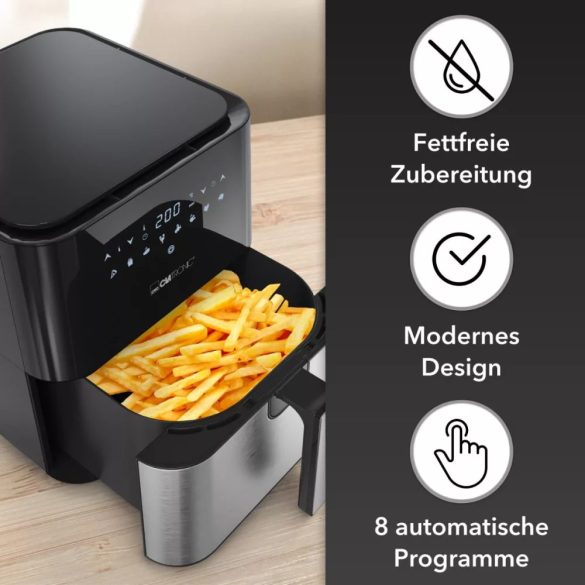 Clatronic FR 3782 H inox fekete/inox forrólevegős sütő