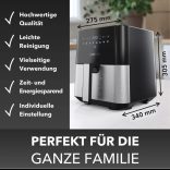 Clatronic FR 3782 H inox fekete/inox forrólevegős sütő