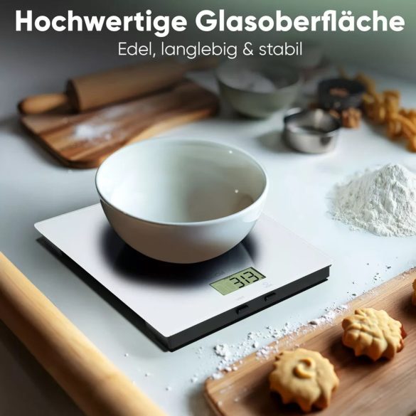 Clatronic KW 3820 fehér Üveg konyhai mérleg