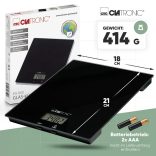 Clatronic KW 3820 fekete üveg konyhai mérleg