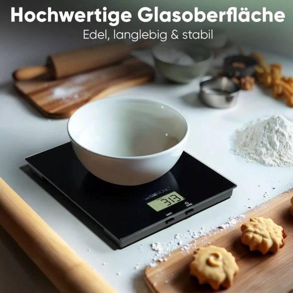 Clatronic KW 3820 fekete üveg konyhai mérleg
