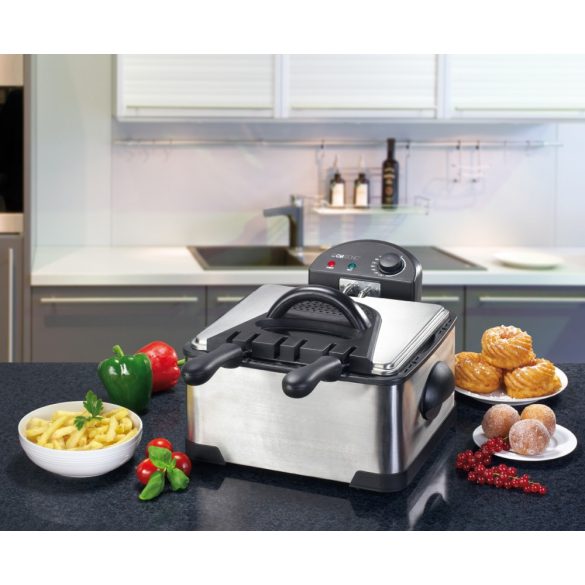 Clatronic FR 3195 inox 4L 2000W olajsütő
