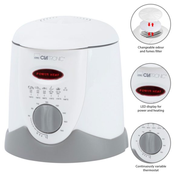 Clatronic FFR 2916 fehér 1L 900W olajsütő/fondue készítő