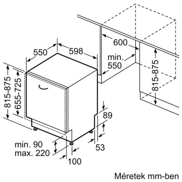 Bosch SMV25EX00E beépíthető mosogatógép