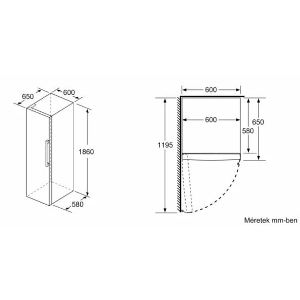 Bosch KSV36VIEP hűtőszekrény