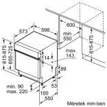 Bosch SMI2HVS20E félig beépíthető mosogatógép