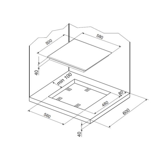 Amica PGXZ6611 (PGXZ6611) Beépíthető gázlap