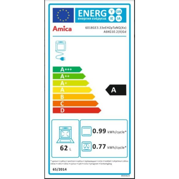 Amica 55701 (618GE3.33HZPTANQ(XX)) Kombinált tűzhely
