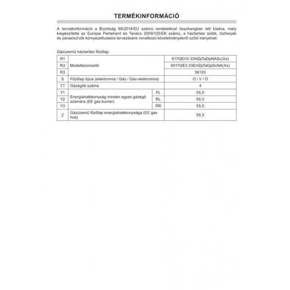 Amica 56120 (617GEH3.33HZpTaDpNASc(Xx)) Kombinált tűzhely