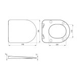 Deante Peonia lassú záródású wc ülőke, fekete CDE NSOZ