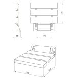 Deante NIV_451P Falra szerelhető összecsukható ülőke