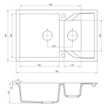 Deante Andante gránit mosogató, metál szürke ZQN S513