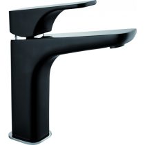   HIACYNT magasított mosdó csaptelep click-clack leeresztővel, fekete-króm (BQH_B21K)