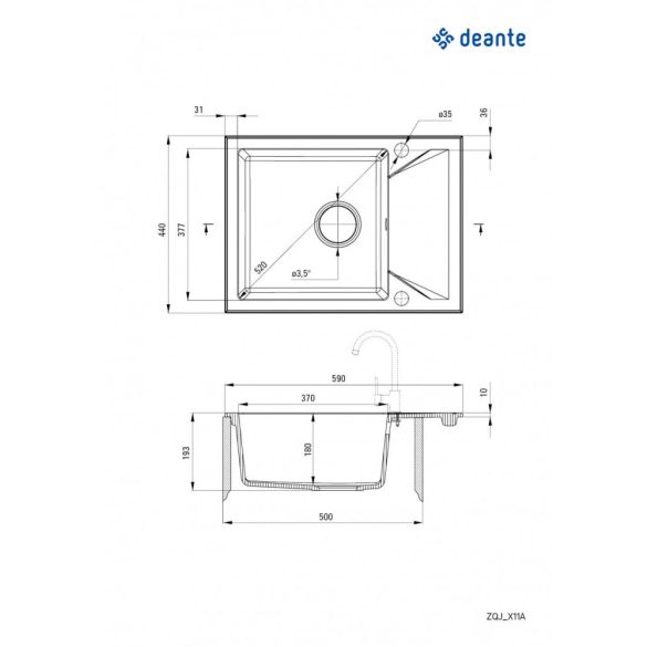Deante ZQJ_211A Mosogató tálca