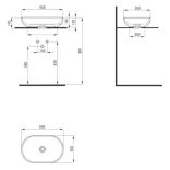 Deante Peonia 55x35 cm pultra ültethető mosdó CDE 6U6S