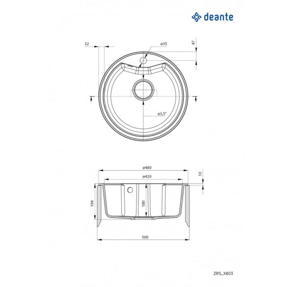 Deante ZRS_G803 Mosogató tálca