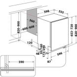 Whirlpool WIC 3C26F Beépíthető mosogatógép