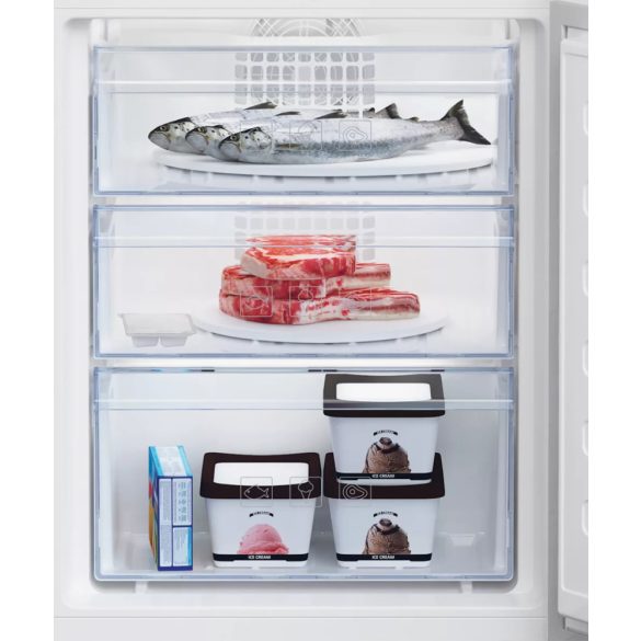 Beko BCHA275K3SN beépíthető alulfagyasztós hűtő