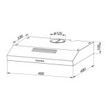 Beko HNS51222NAW 50cm széles fehér elszívó