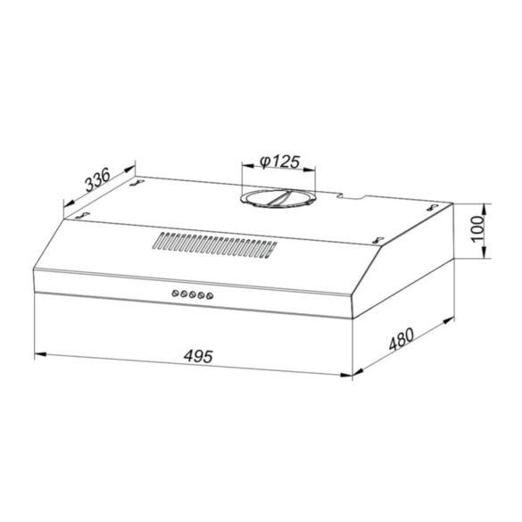 Beko HNS51222NAW 50cm széles fehér elszívó