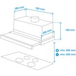 Samsung NK36M1030IS/UR Teleszkópos 90 cm széles elszívó