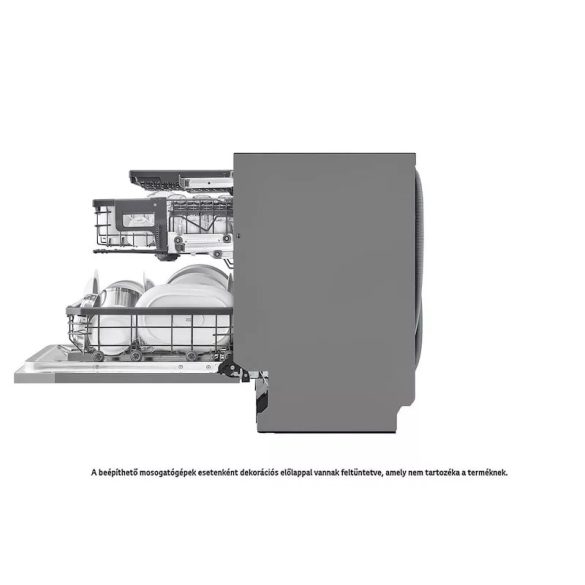 LG DB475TXS QuadWash™ beépíthető gőzös mosogatógép