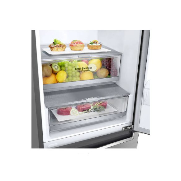 LG GBF71PZDMN Alulfagyasztós hűtőszekrény DoorCooling+™ technológiával, 336 L kapacitás