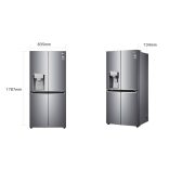 LG GML844PZKZ Keskeny, négyajtós hűtőszekrény lineáris inverter kompresszorral