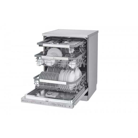LG DF415HSS A+++ energiaosztályú QuadWash™ gőzös mosogatógép TrueSteam™ technológiával